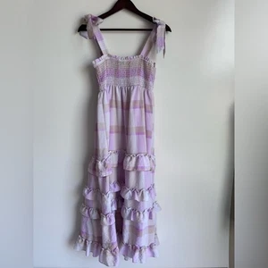 Anthropologie Moon River Maxi Stufenkleid Damen Medium Cottagecore Prairie - Bild 1 von 10