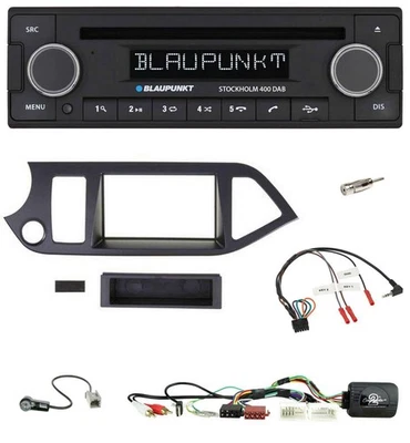 Blaupunkt Lenkrad Bluetooth DAB CD USB Autoradio für Kia Picanto ab 2011 AUX USB - Bild 1 von 4