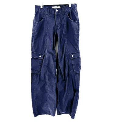 Pantalones cargo holgados súper bajos LEVI’S para mujer 26 negros utilitarios ropa de calle estilo Y2K Foto 1 de 4