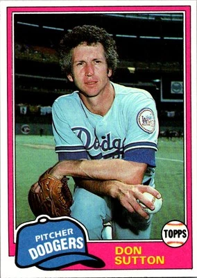 Don Sutton 1981 Topps #605 Los Angeles Dodgers - Image 1 of 2