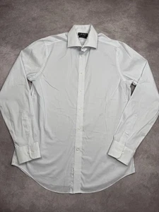 Lauren Ralph Lauren Hemd Herren Medium Weiß Blau Punkte Slim Fit Stretch Kleid - Bild 1 von 23