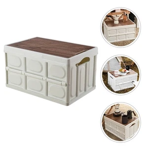 Closet Storage Organizer Collapsible Bin with Lid Foldable Box Folding - Picture 1 of 17