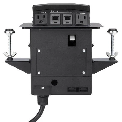 Extron Surface Access Enclosure HSA 222S US Power Outlet Black | 60-630-01 | NEW - Image 1 of 4