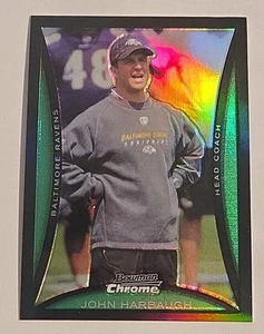 2008 Bowman Chrome Refractor John Harbaugh RC #BC217 Baltimore Ravens  - Picture 1 of 2