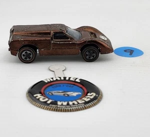1967 Redline Hot Wheels Ford J-Car Brown w/Black Interior With Button US - Picture 1 of 11