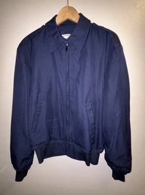Chaqueta cortavientos vintage de la Fuerza Aérea de los Estados Unidos para hombre azul medio cremallera completa sin capucha Foto 1 de 3