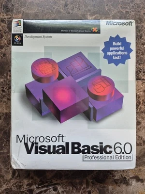 NEW SEALED Microsoft Visual Basic 6.0 Professional Pro 6  203-00490 RETAIL BOX - Image 1 of 4