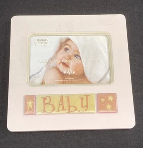 Baby Girl Widdop New View 6"x4" Photo Frame Gift Pale Pink Nude Wooden Square - Picture 1 of 4