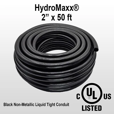 Líquido flexible negro apretado 2" x 50' conducto no metálico - listado por UL Foto 1 de 4