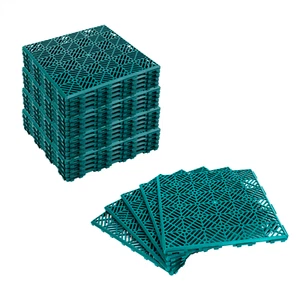 5 PACKS (25 BOARDS) GREEN INTERLOCKING NON SLIP GARDEN LAWN PATIO PATH TILE WALK - Picture 1 of 4