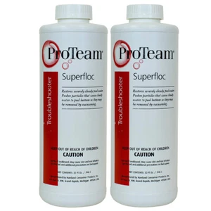 ProTeam Superfloc Restores Severely Cloudy Swimming Pool & Spa Water 1qt 2 pack - Picture 1 of 1