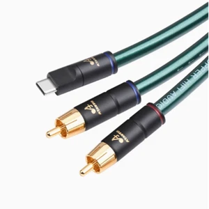 HiFi Type C to 2RCA Cable 7N OCC ALC5686 Core 2RCA Male for Phone Audio Cable - Picture 1 of 11