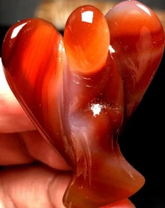 20g Natural Agate Quartz Carved Guardian Angel Figurine Crystal Reiki q521 - Picture 1 of 5