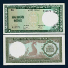 Vietnam South 20 Dong P-16 Nd 1964 Almost Unc Vietnamese World Currency Banknote