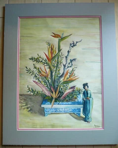 NANCY CIRCELLI - LISTED American Modernist Signed Asian ASIA Birds Of PARADISE - Picture 1 of 9