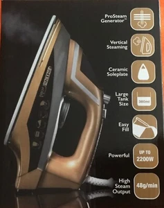 JML Phoenix Gold: Iron With Built-In Steam Generator & Ceramic Sole Plate 2200W - Picture 1 of 3