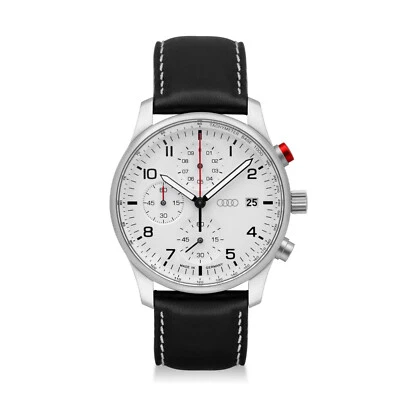 Orologio Chronograph Audi Uomo Orologio Da Polso Argento Bianco 3102200100 - Immagine 1 di 3