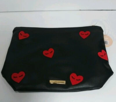 Новый Sonix фантазии сердце каждый день мешок застежки - черный искусственной кожи красный сердца - Изображение 1 из 4