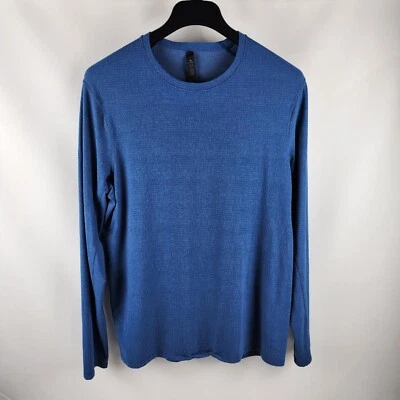 Lululemon 衬衫男式大号蓝色 Performance Tech L/S 套衫 — 第 1/4 张图片