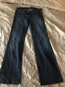 7 Seven For All Mankind Dojo Flare Jeans Women's Size 29 Stitched 7's