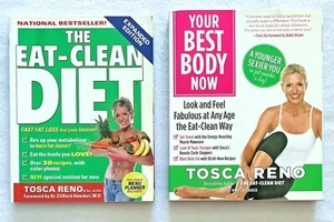 Lot of 2 Books The Eat-Clean Diet Fast Fat-Loss & Your Best Body Now Tosca Reno - Bild 1 von 2