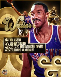 Foto de baloncesto de la NBA Walter Davis Salón de la Fama currículum Phoenix Suns 8x10 - Imagen 1 de 1