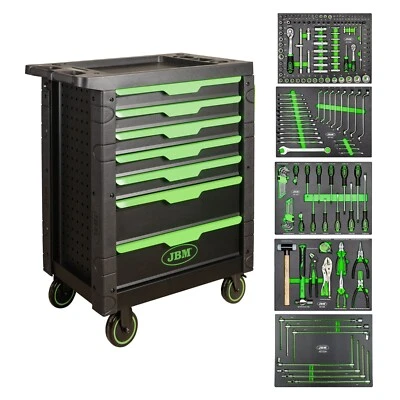 JBM carrello officina portautensili cassettiera attrezzi 179 utensili 54389