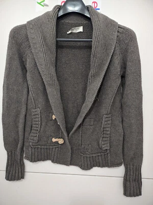 Allsaints 毛衣女式 2 灰色欧内斯特开衫夹克 Spitalfields 口袋重型 — 第 1/4 张图片