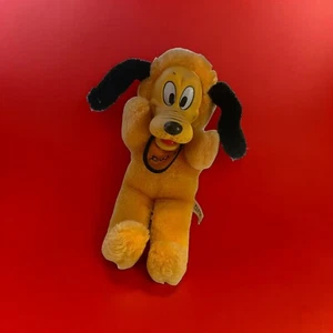 VTG Pluto Rubber Face Plush Toy 1960s Walt Disney Productions 12” - Picture 1 of 10