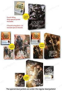 Fourth Wing & Onyx Storm, Iron Flame Set, Korean Edition, Art Dust Jacket - Picture 1 of 13