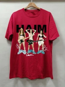 Camisa Roja Algodón Banda Haim De Colección Rara Unisex Tour S a 5XL - Imagen 1 de 3