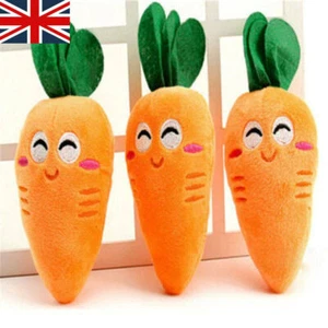 Cute Pet Supplies Soft Carrot Plush Chew Squeaker Sound Squeaky Toy for Dog` - Picture 1 of 11