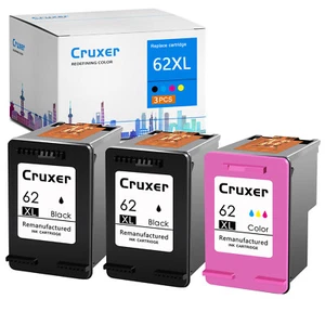 Cartucho de tinta 3Pk 62XL para HP 62 62XL Envy 5660 7640 5644 HP OfficeJet 5740 7645 - Imagen 1 de 8