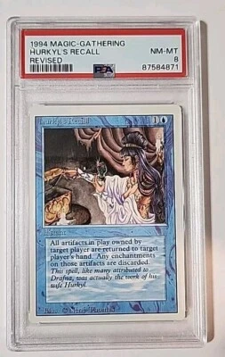 MTG: Hurkyl's Recall 1994 Revised PSA 8 - Image 1 of 2