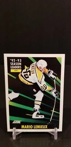 1993-94 Score Canadian Season Leaders Mario Lemieux #479 Pittsburgh Penguins HOF - Picture 1 of 2
