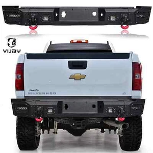 Vijay Steel Rear Bumper Assembly For 2007-2010 Silverado/Sierra 2500 3500 HD NEW - Picture 1 of 8