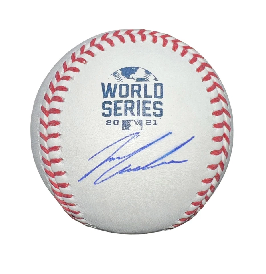 Ian Anderson Firmado Autografiado Bravos Serie Mundial Béisbol Beckett Testigo Foto 1 de 2