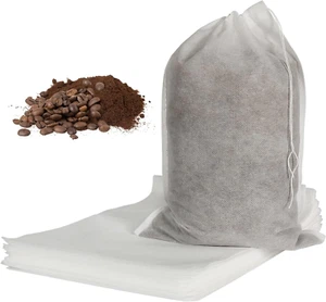 50Pcs No Mess Large Cold Brew Bags, 8X12 Inch Disposable Coffee Filter Bag Fine - Picture 1 of 6