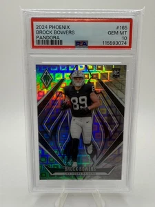 2024 Panini Phoenix Brock Bowers Silver Pandora #165 Rookie RC PSA 10 - Picture 1 of 2