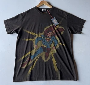 Kith x Superman T-shirt Men’s Medium Lightning Bolt Tee Cotton New - Picture 1 of 14