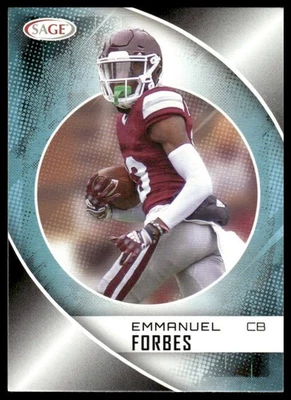 Emmanuel Forbes Rookie RC 2023 SAGE HIT #125 SILVER Mississippi State Bulldogs - Image 1 of 2