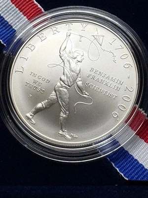 2006 BEN FRANKLIN "SCIENTIST" JOIN OR DIE COMMEMORATIVE UNC DOLLAR FREE SHIPPING - Image 1 of 4