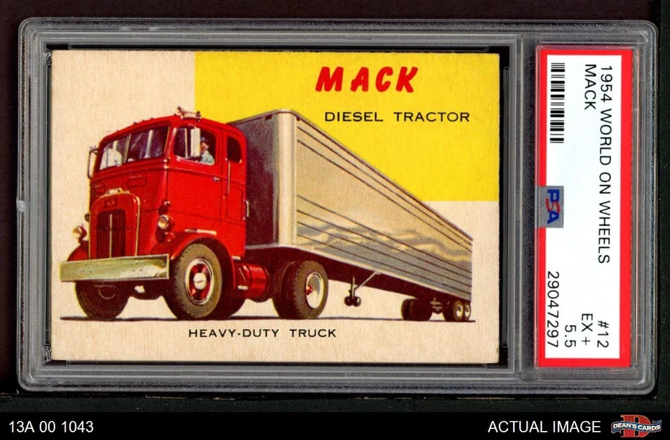 1954 Topps World on Wheels #12 Mack Diesel Tractor PSA 5.5 - EX+ - Image 1 of 1