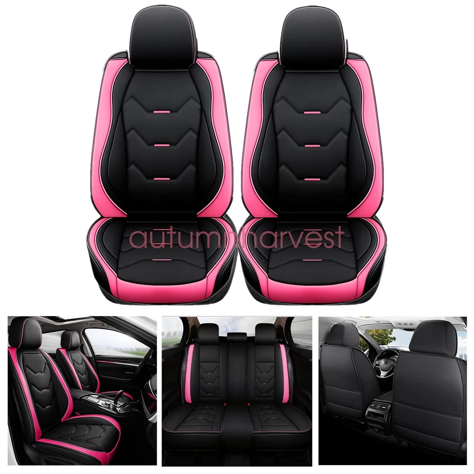 PU Leather 5 Seat Covers Full Set Front & Rear Cushion Fits Toyota Corolla Car - Image 1 of 4