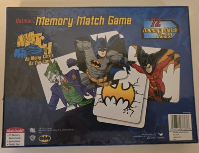 Batman Memory Match Game New Unopened  72 Match Cards - Image 1 of 3