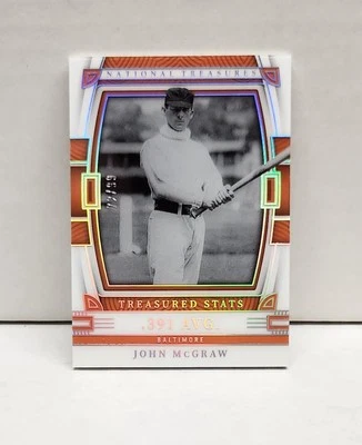 JOHN McGRAW 2023 National Treasures Treasured Stats ~ Baltimore #'d/99 Foto 1 de 2
