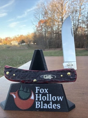 Case XX 2024 Crimson Red  Peach Seed Bone 6137 SS Sod Buster Jr. Knife - Image 1 of 4