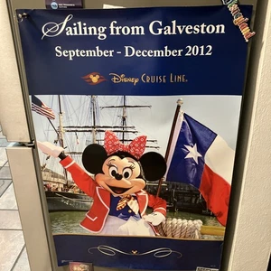 Vintage Disney Cruise Line Reise Poster Captain Mickey Mouse 2012 24x35 - Bild 1 von 4