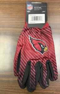 ARIZONA CARDINALS STRIPED UTILITY GRIPPER DOTS GLOVES NEW WINCRAFT 👀 - Picture 1 of 1
