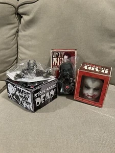 Horror Block Box Collectibles Lot of 3 Vincent Price Bust Zombie - Picture 1 of 6